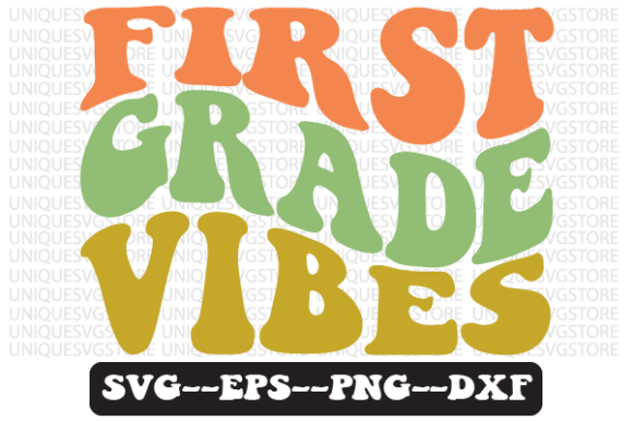 Reviewing First Grade Vibes Wavy Retro SVG for Embroidery