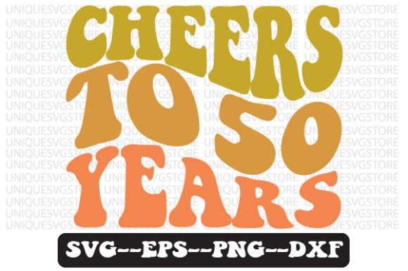 Reviewing the Cheers to 50 Years Wavy Retro Design